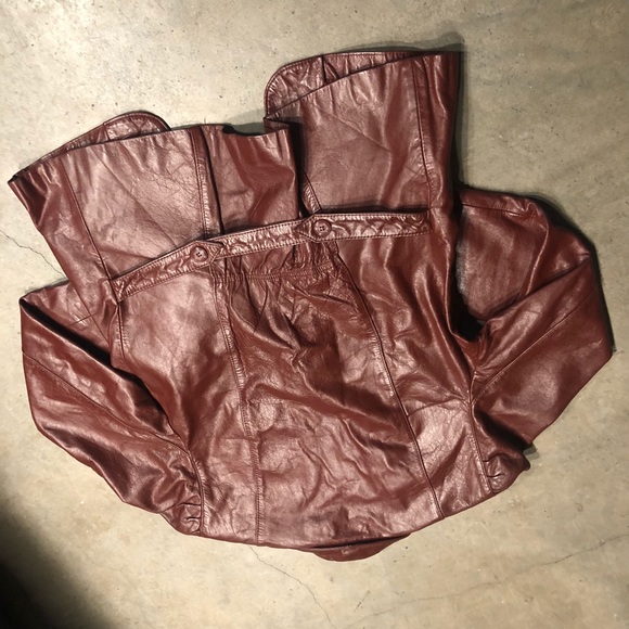 VINTAGE Leather Jacket #EV2 - Picture 5 of 7